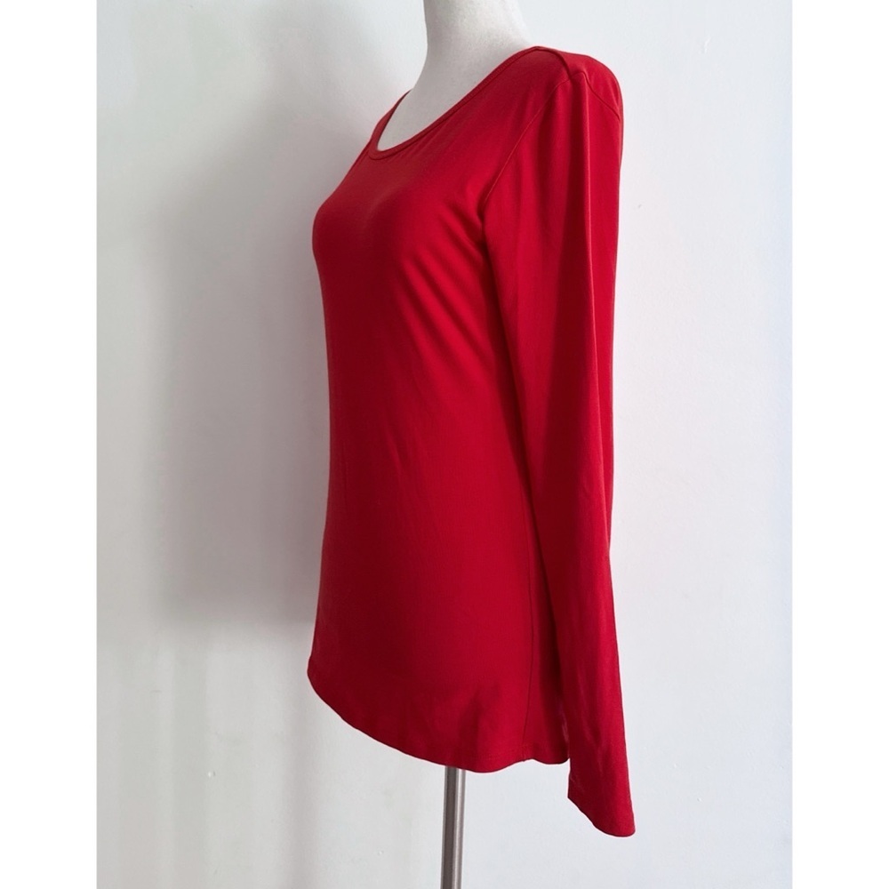 Peruvian Connection Layering Tee Long Sleeves Pima Cotton Lycra T-shirt Top S - Picture 5 of 9